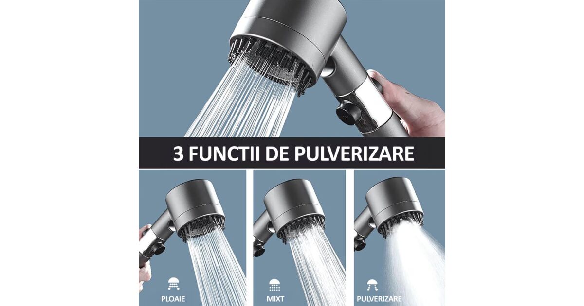 CAPUL DE DUȘ GERMAN MULTIFUNCȚIONAL CU MASAJ ȘI FILTRU
